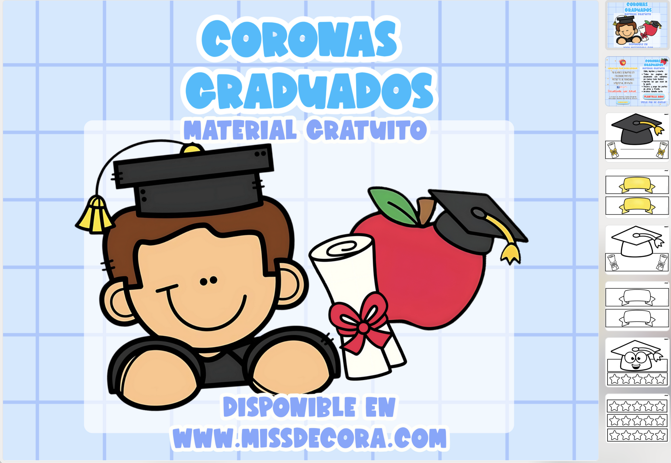 Plantilla: Coronas de graduación
